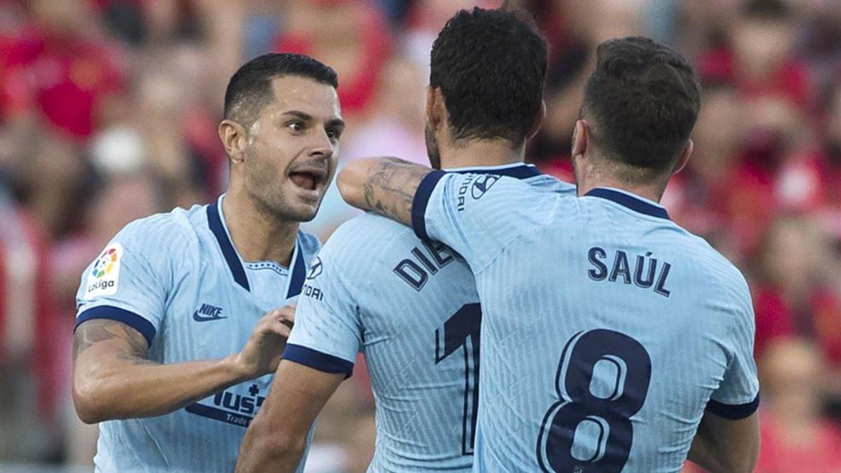 Costa celebrando su único gol en liga