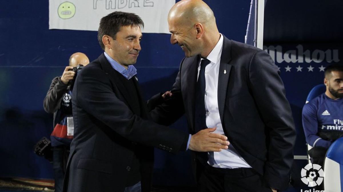 Asier Garitano y Zinedine Zidane.