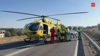 Herido grave un camionero tras un choque entre dos camiones en la M-203 en San Fernando de Henares