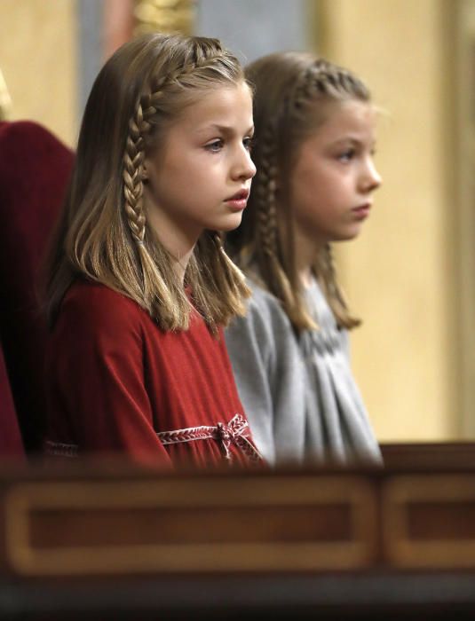 Leonor y Sofía, protagonistas en el Congreso