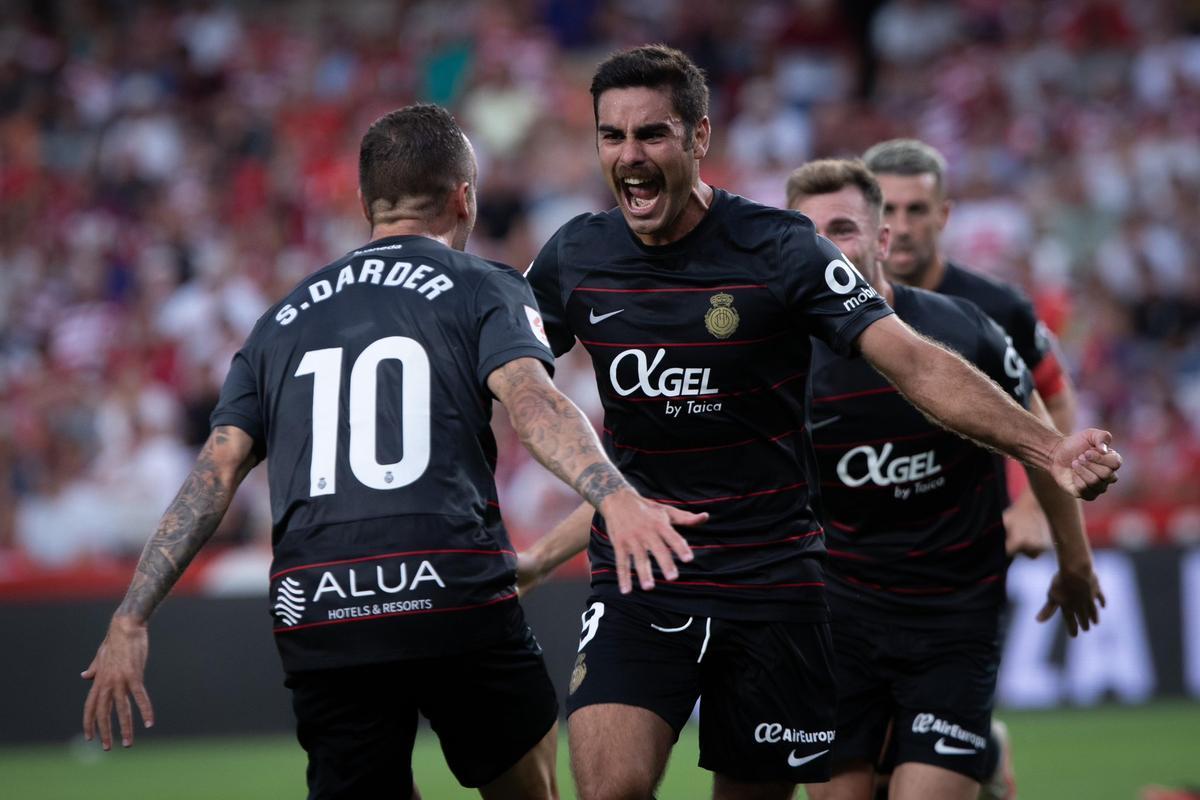 Abdón celebra el gol del empate ante el Granada