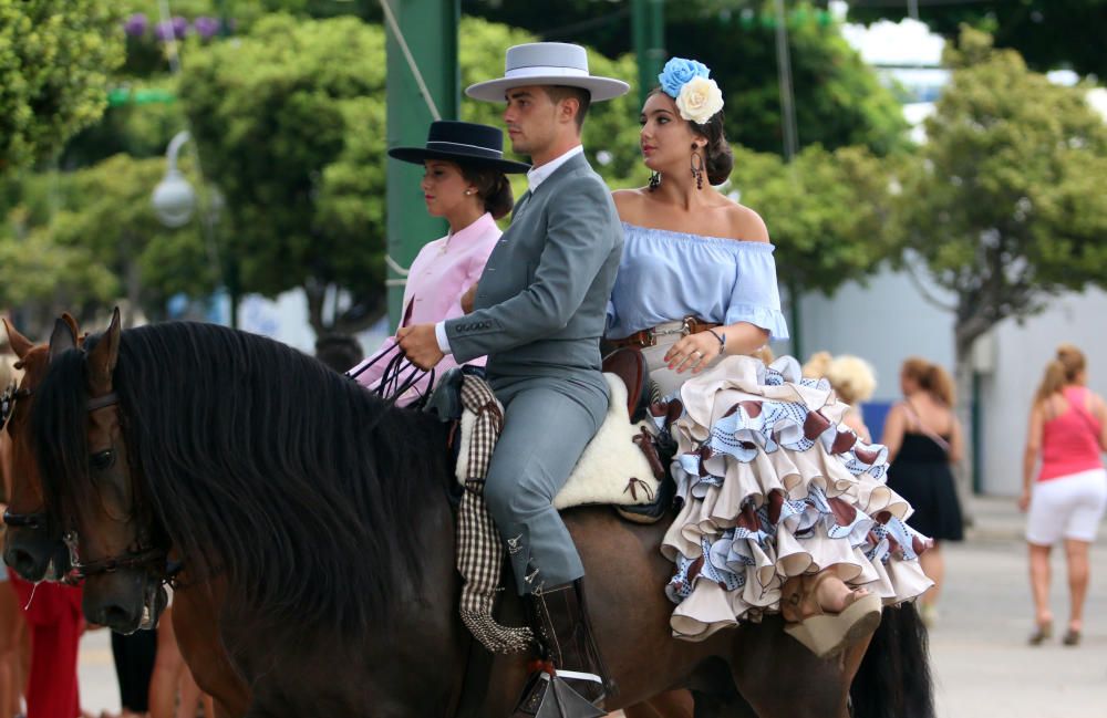 Ambiente en el Real de la Feria de Málaga del martes 16 de agosto.