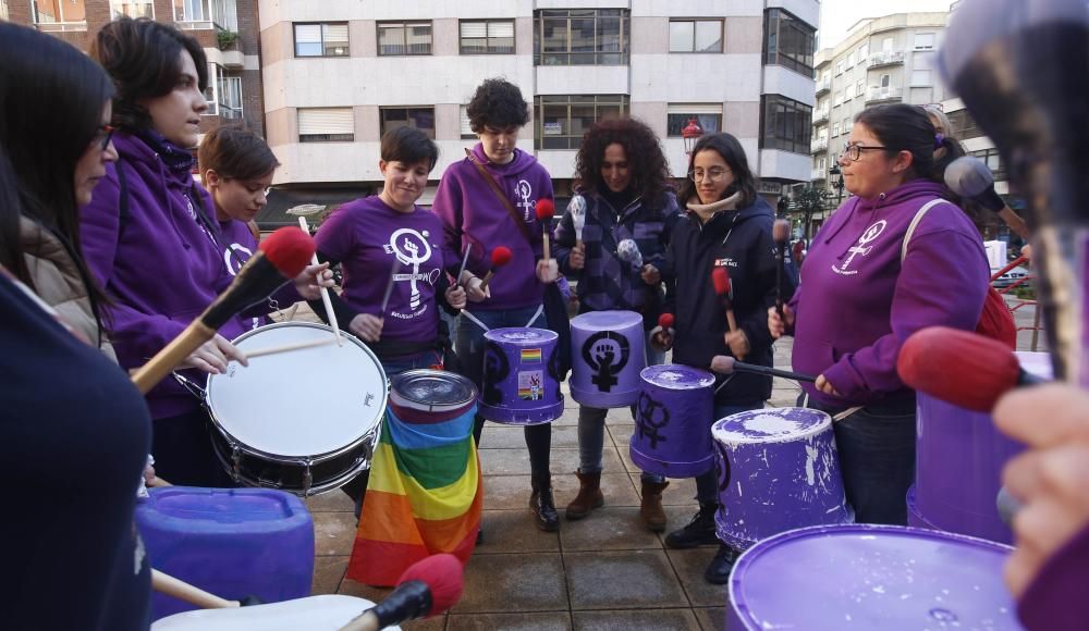 La batucada recorrió las calles del centro de Vigo