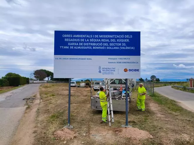 El goteo en Benifaió, Almussafes y Sollana ahorrará un 35 % de agua y enviará un hectómetro al año a l’Albufera