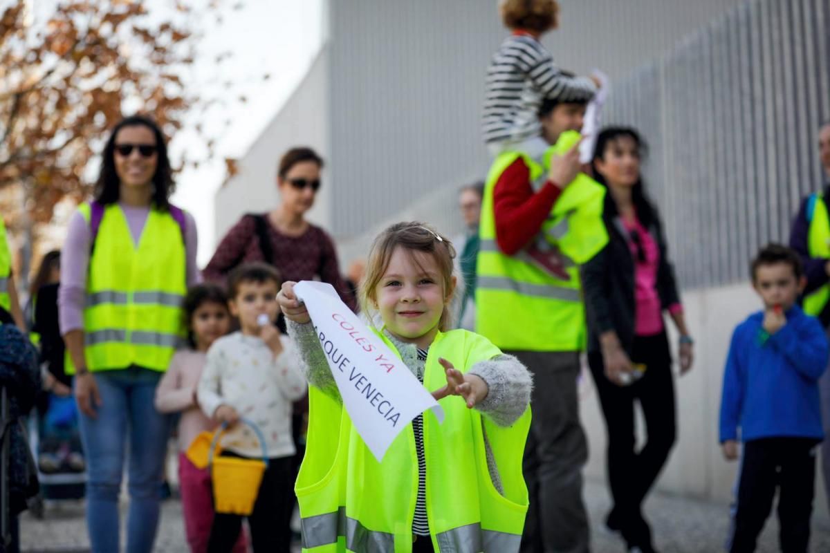 Protesta de las familias del colegio Parque Venecia