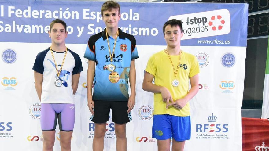 Guillermo Revilla Llamas, del Club Salvamento y Socorrismo Benavente, triple campeón de España