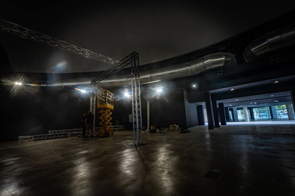 Interior del antiguo Imax del Port Vell, tras las obras de transformación de centro de experiencias inmersivas