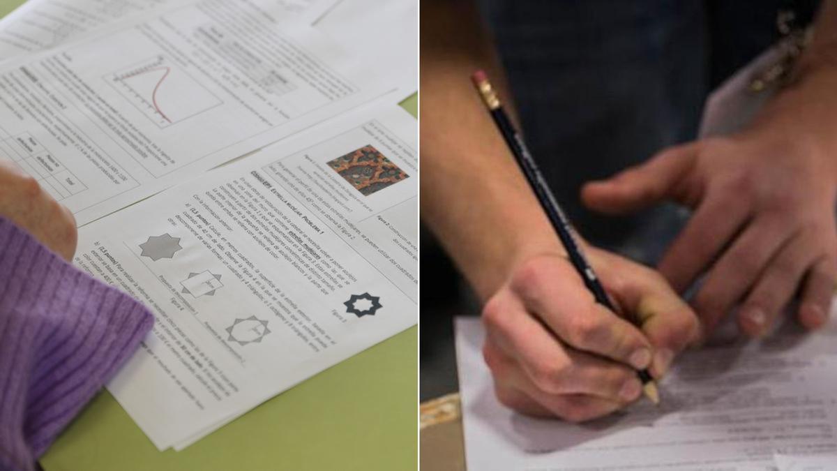 Varios alumnos realizan un examen en una imagen de archivo