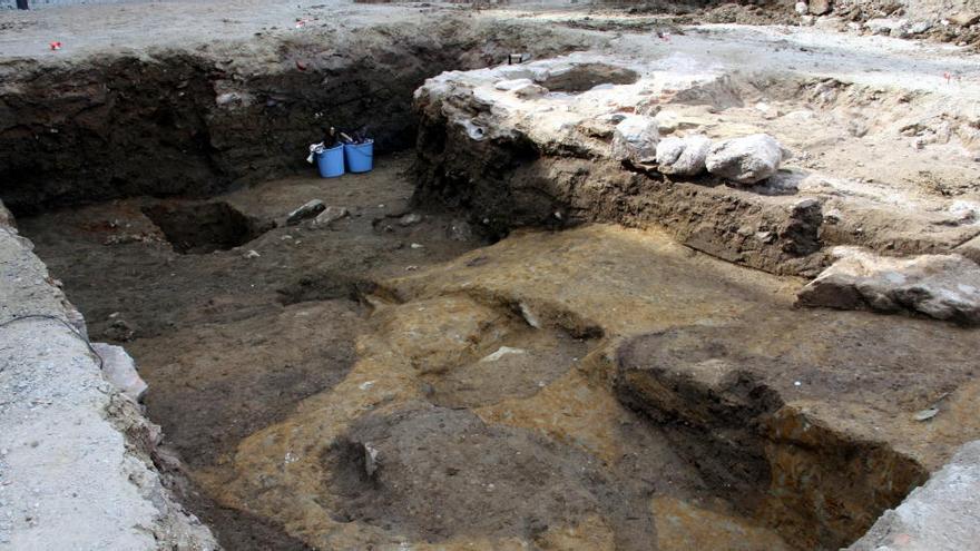 La zona del jaciment nord a l&#039;entorn de la Basílica de Castelló d&#039;Empúries que s&#039;està excavant