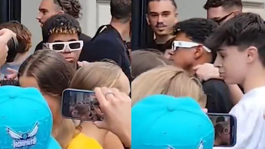 ¡El doble de Lamine la lía en Paseo de Gracia!