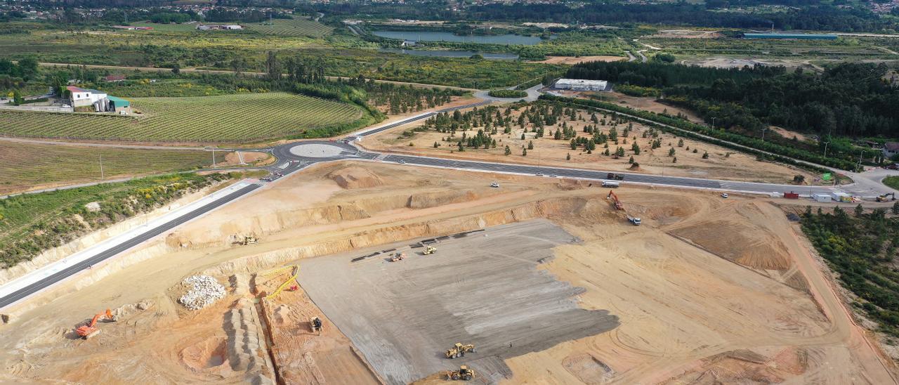 Vista general de los terrenos de la Plisan durante la construcción de la nueva planta de Albo