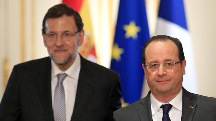 Rajoy y Hollande, en el Elíseo.