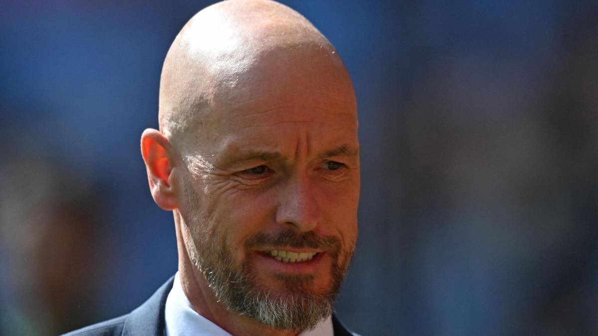 Ten Hag, el técnico del Manchester United, en Old Trafford.