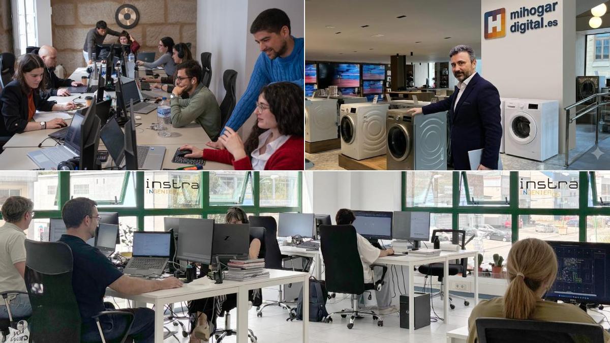 Arriba a la izq., DigHy; a su lado, Fdez. Insua, de Mihogardigital.es; y, abajo, Instra.