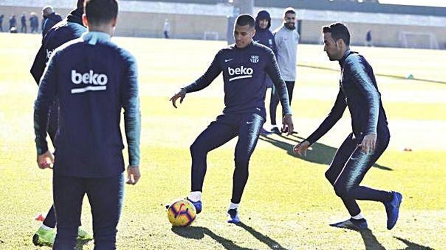 Jeison Murillo, la novetat de l&#039;entrenament d&#039;ahir del Barça.