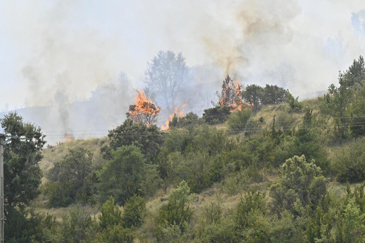 En imágenes | El incendio de las Cinco Villas asciende ya a 12.600 hectáreas y seis pueblos continúan evacuados