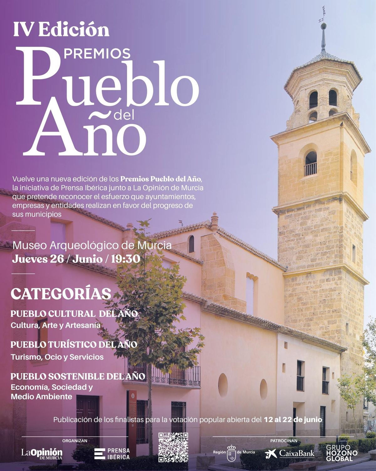 El Museo Arqueológico de Murcia acogerá el 26 de junio una entrega de reconocimientos en la que se destacará el valor y dedicación de los galardonados