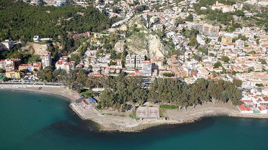 Vista aérea de los Baños del Carmen.