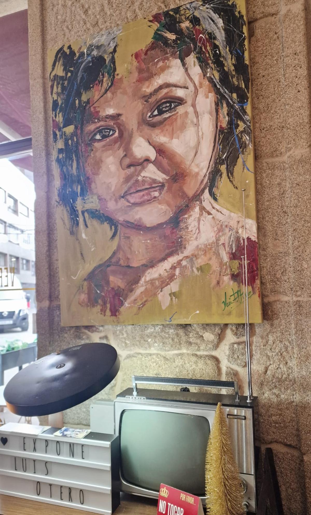 El retrato de una niña en óleo sobre lienzo presentado por Otero en un cuadro de 100 por 73 centímetros.