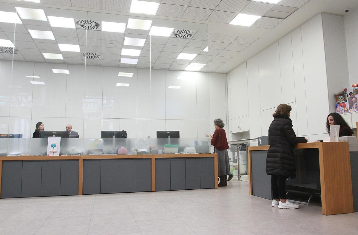 Oficina bancaria en Galicia.