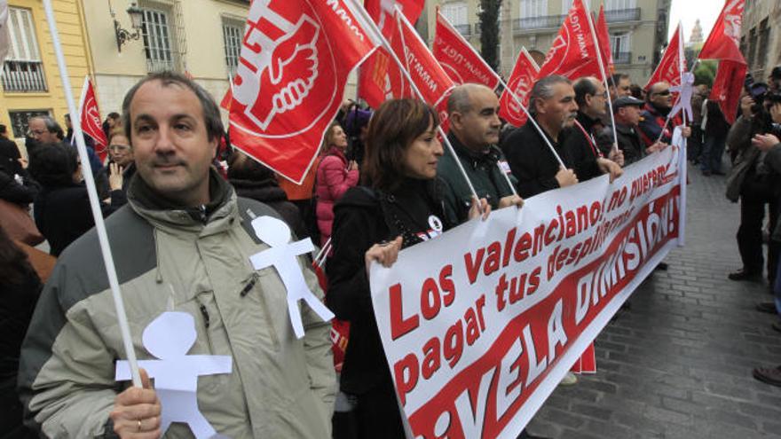 Protesta por los recortes a la función pública, este año.