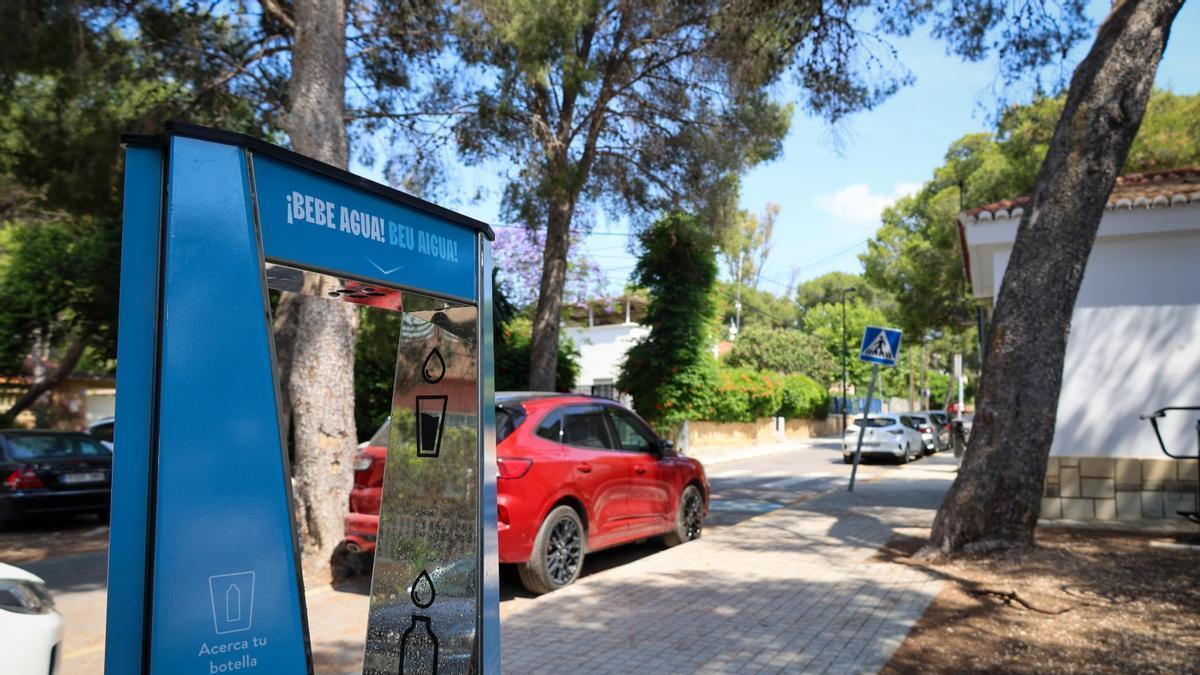 La nueva fuente de agua refirigerada en El Vedat de Torrent.