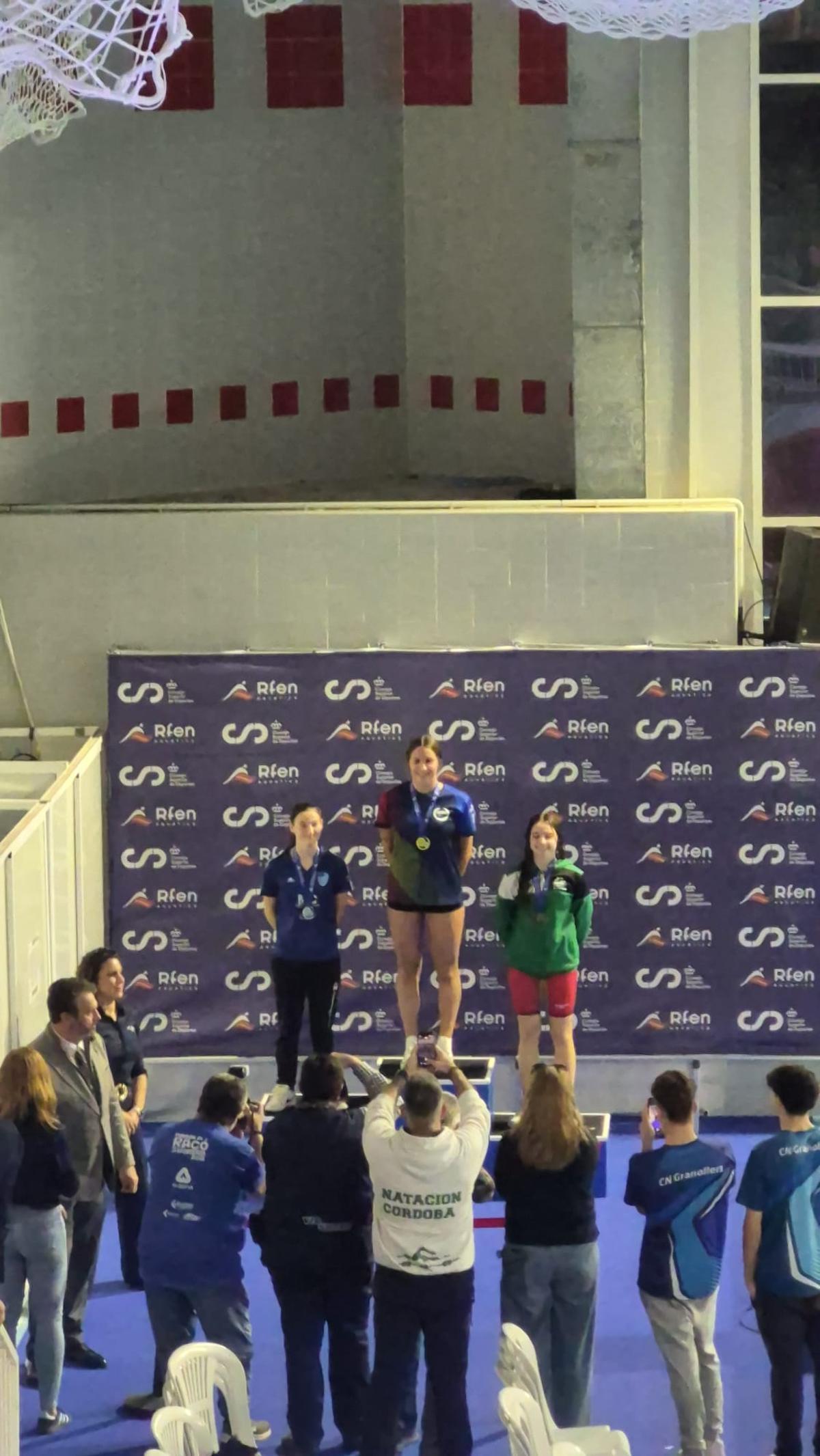 Alba Rubio, en lo más alto del podio