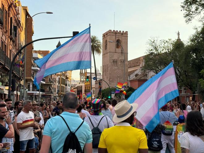 Manifestación del Orgullo LGTBI+ 2024 en Sevilla.