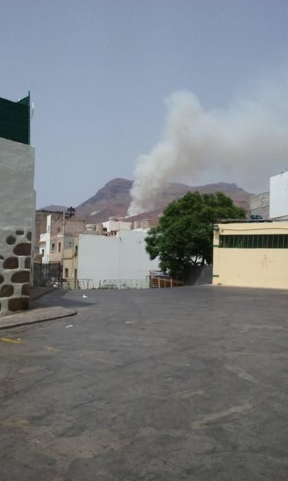 Incendio en un vertedero de La Aldea