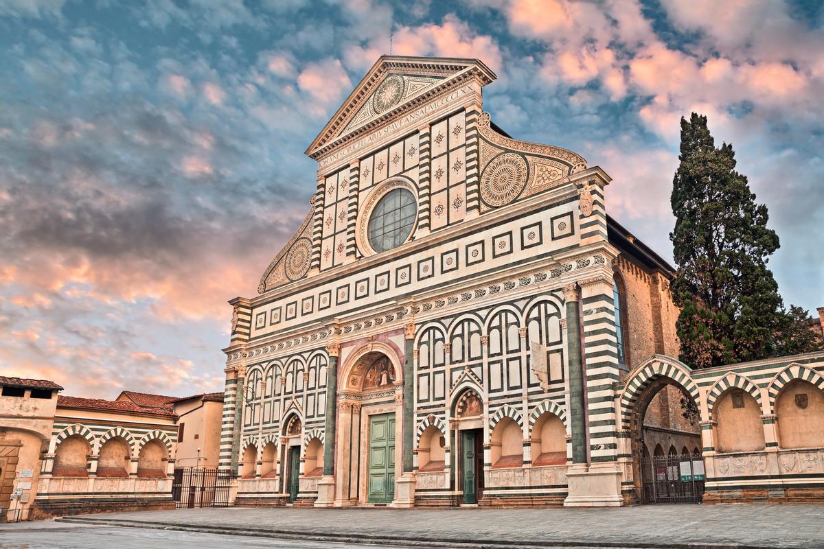 La basílica de Santa María Novella en Florencia