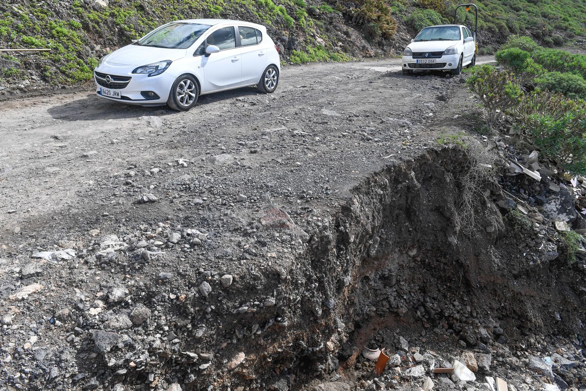 Desprendimientos en el barrio de Ladera Alta por las últimas lluvias