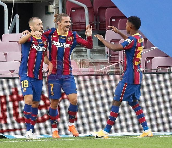 Imágenes del partido  del Trofeo Joan Gamper 2020/2021 del FC Barcelona disputado en el Camp Nou. FC Barcelona 1 - Elche CF, 10