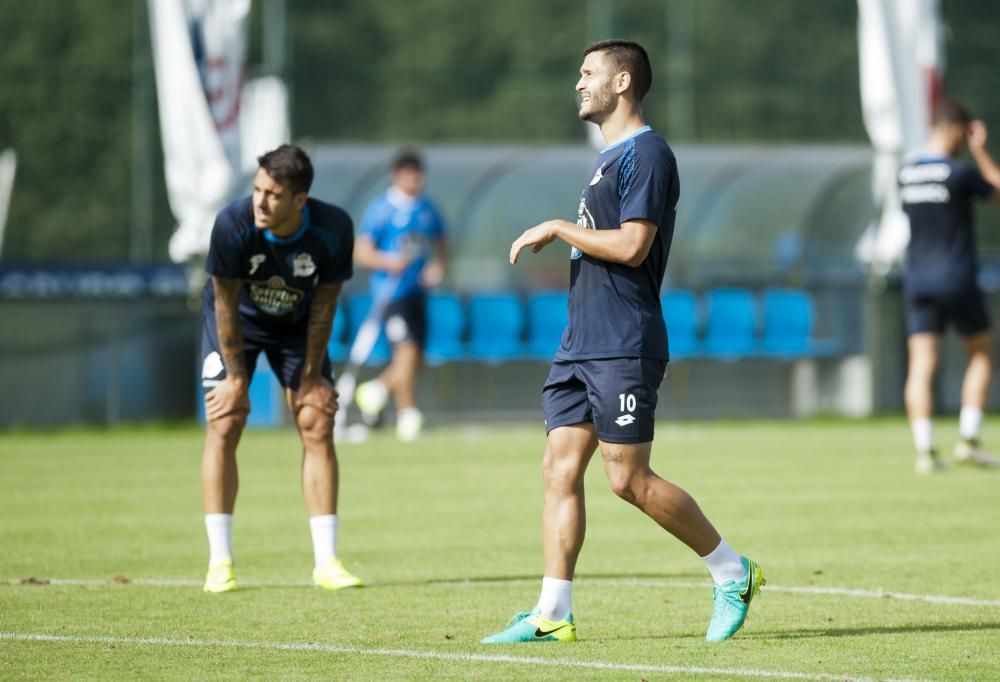 Andone y Fayçal se suman a los entrenamientos