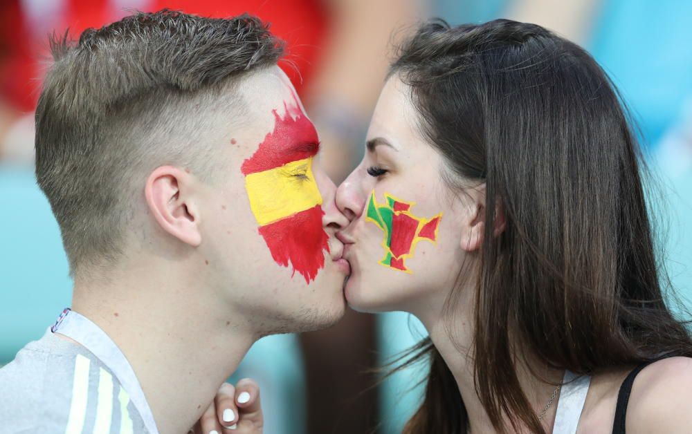 Las aficiones del Portugal - España