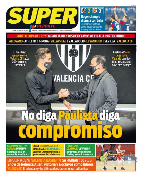 Portada SUPERDEPORTE sábado 23 enero 2021