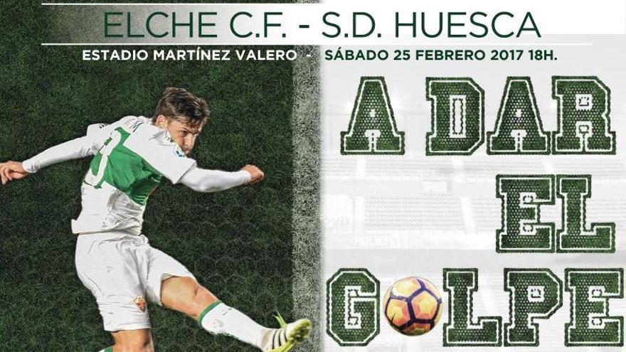 Cartel de la promoción para que la afición franjiverde acuda el sábado al Martínez Valero