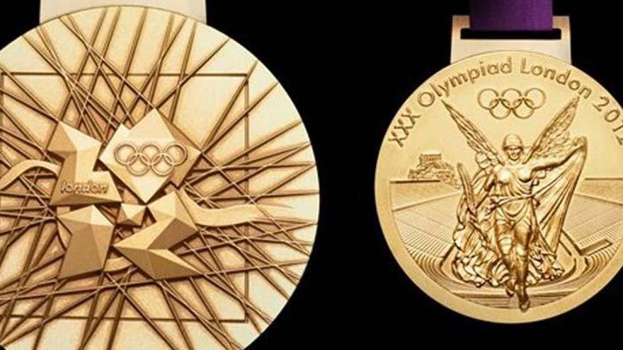 La medalla de oro acuñada para los Juegos de Londres