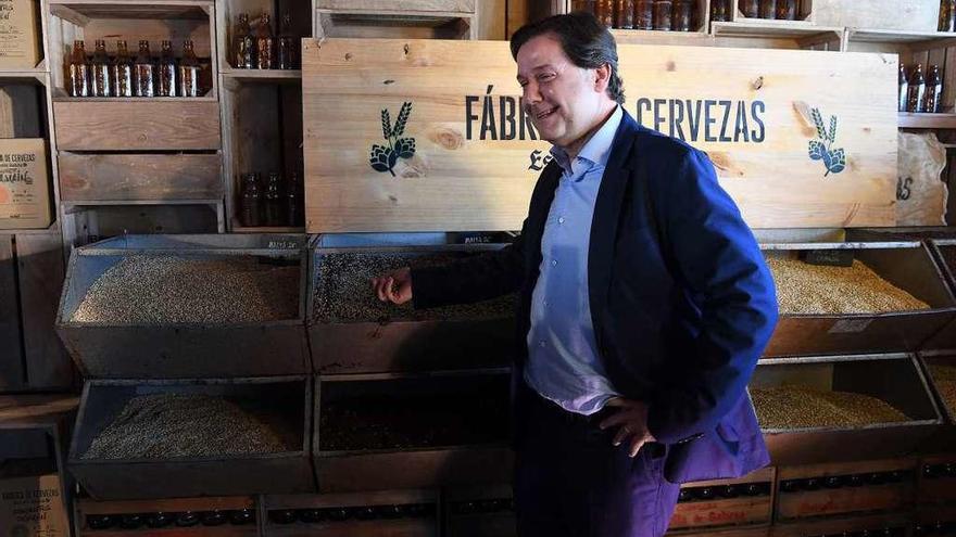 El consejero delegado de Hijos de Rivera, Ignacio Rivera, ayer, antes de la presentación de resultados.