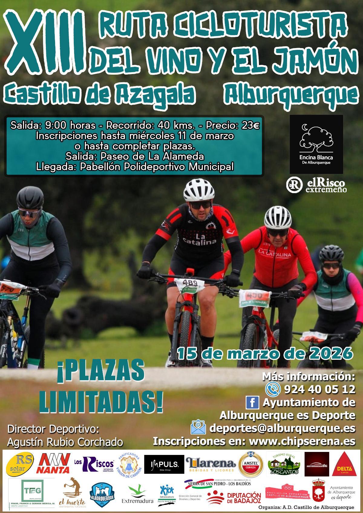 Cartel de la Ruta Cicloturista del Vino y el Jamón
