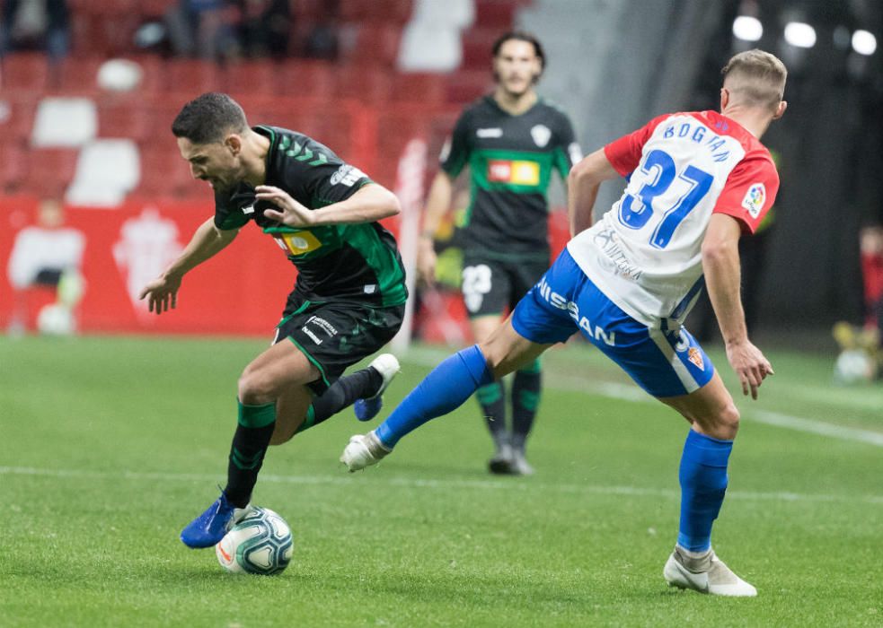 Un momento del Sporting de Gijón-Elche