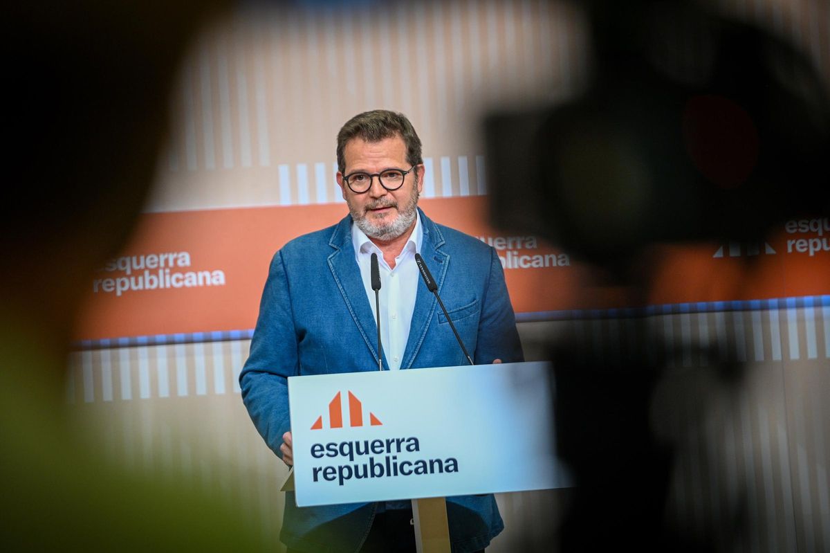 El portavoz de ERC, Isaac Albert, este lunes. El portavoz de ERC, Isaac Albert, este lunes.
