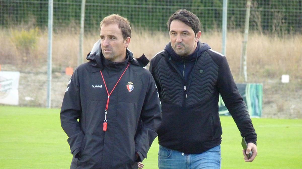 Jagoba Arrasate (i), entrenador, y Braulio Vázquez (d), director deportivo.