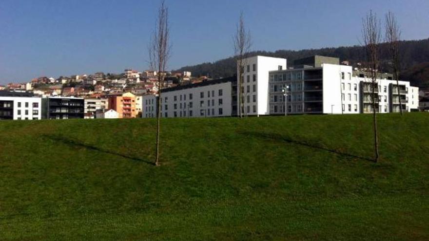La urbanización de As Lagoas, en Bueu, avanza lentamente. // Gonzalo Núñez