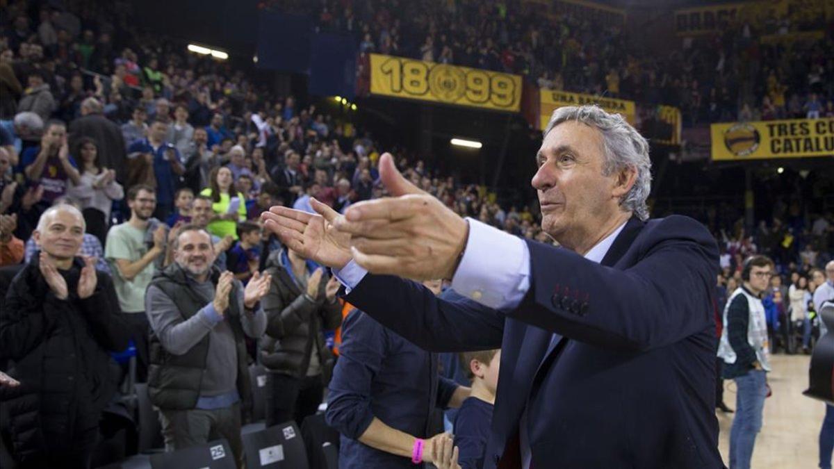 La afición ovacionó a Pesic tras el triunfo ante el Madrid