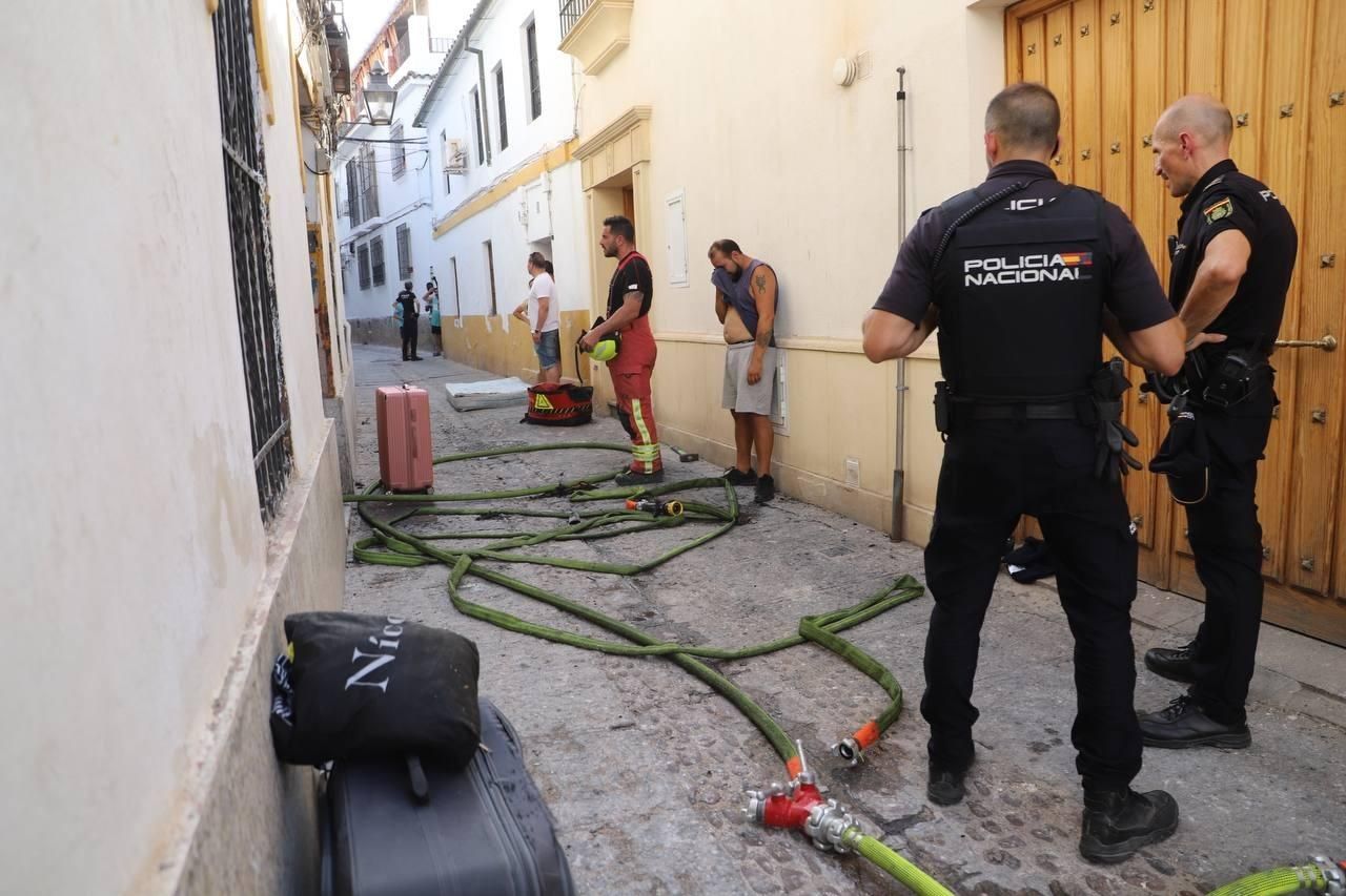 Incendio en una casa ocupada del barrio de San Agustín en Córdoba