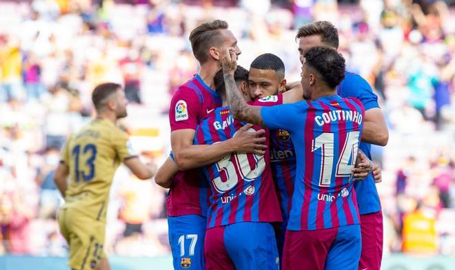 Las mejores imágenes del Barça - Levante: Ansu Fati, Depay, de Jong, Gavi, Nico...