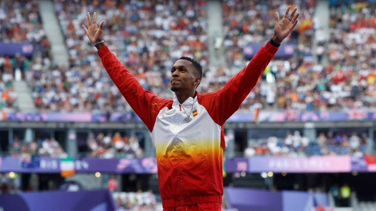 Jordan Díaz, celebrando su oro en París