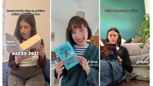 Imágenes de las ’booktokers’ compartiendo sus descubrimientos literarios en la red social TikTok