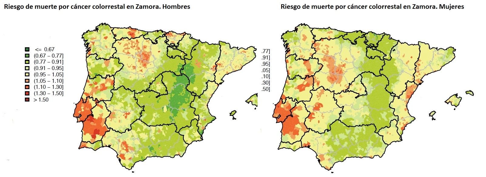 Riesgo de muerte por cáncer colorrectal