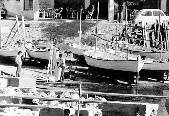 Fischer im Hafen von Cala Ratjada in den 60ern